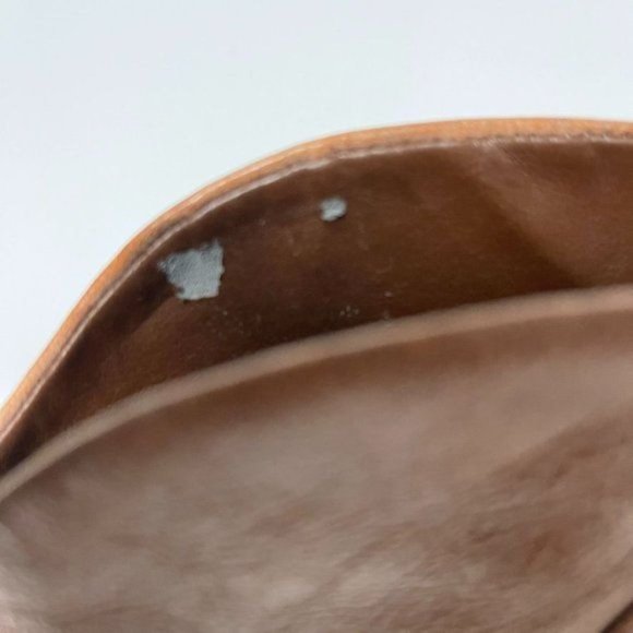 B. Makowsky Quinn Womens Brown Leather Ankle Booties Size 8.5 Almond Toe - Picture 8 of 13